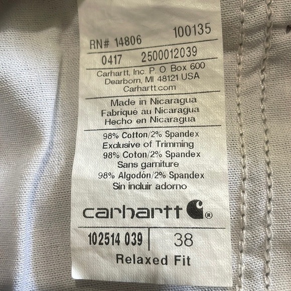 Men’s Carhartt gray carpenter utility work shorts Sz 38 - Picture 15 of 16